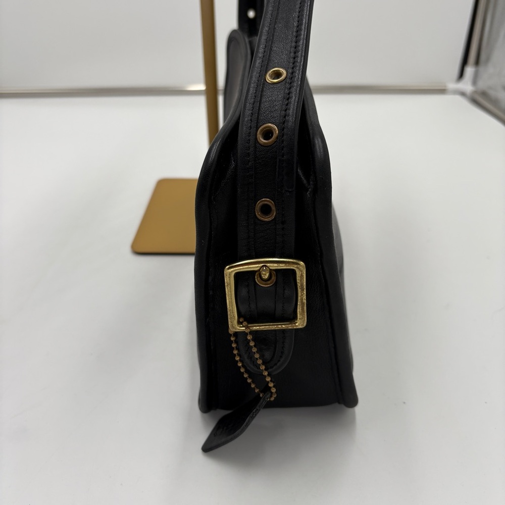 Vintage Coach Legacy East West Compartment Bag Black Glove Tanned Leather 9164 - Picture 4 of 7